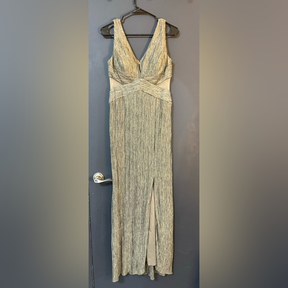 Adrianna Papel Bronze Gold Gown - Picture 1 of 9